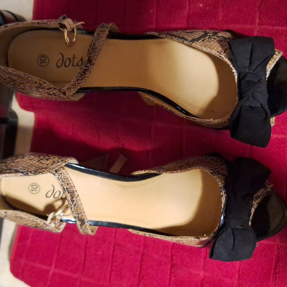 Dots snake skin 4 inch high heels